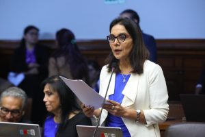 Congresista Patricia Juárez interviene en la sesión del Pleno.