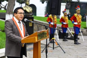 Congresistas Wilson Quispe Mamani participa en la ceremonia de conmemoración por el aniversario de la Gloriosa Batalla de Junín y el Centenario de la Construcción del Monumento en Homenaje a los “Vencedores de Junín”. (Foto: Congreso de la República/ VVásquez)
