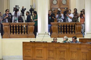 Galería de prensa en hemiciclo del Senado