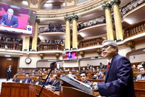 Luis Galarreta ante el Pleno de la Cámara de Diputados